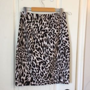 Calvin Klein Leopard Print Skirt